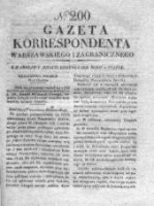 Gazeta Korrespondenta Warszawskiego i Zagranicznego 1828, Nr 200