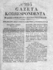 Gazeta Korrespondenta Warszawskiego i Zagranicznego 1828, Nr 203