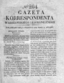 Gazeta Korrespondenta Warszawskiego i Zagranicznego 1828, Nr 204