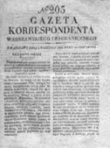 Gazeta Korrespondenta Warszawskiego i Zagranicznego 1828, Nr 205