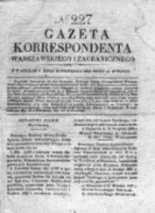 Gazeta Korrespondenta Warszawskiego i Zagranicznego 1828, Nr 227