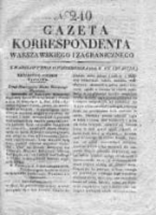 Gazeta Korrespondenta Warszawskiego i Zagranicznego 1828, Nr 240