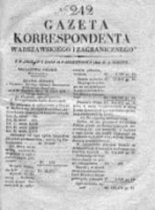 Gazeta Korrespondenta Warszawskiego i Zagranicznego 1828, Nr 242