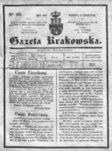 Gazeta Krakowska 1835, II, Nr 83