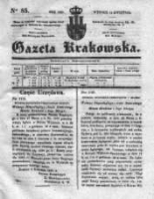 Gazeta Krakowska 1835, II, Nr 85