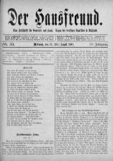 Der Hausfreund 13 sierpień 1908 nr 33