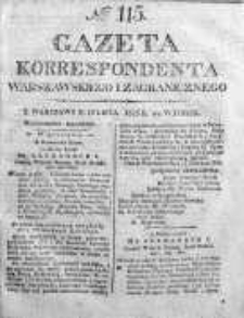 Gazeta Korrespondenta Warszawskiego i Zagranicznego 1825, Nr 115