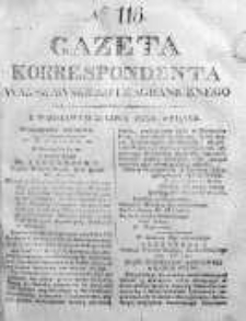 Gazeta Korrespondenta Warszawskiego i Zagranicznego 1825, Nr 116