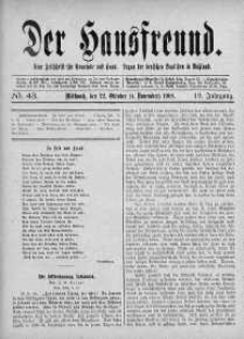 Der Hausfreund 22 październik 1908 nr 43