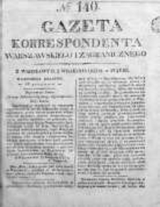 Gazeta Korrespondenta Warszawskiego i Zagranicznego 1825, Nr 140