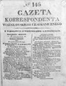 Gazeta Korrespondenta Warszawskiego i Zagranicznego 1825, Nr 146