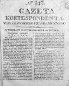 Gazeta Korrespondenta Warszawskiego i Zagranicznego 1825, Nr 147
