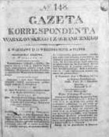 Gazeta Korrespondenta Warszawskiego i Zagranicznego 1825, Nr 148