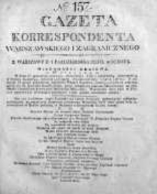 Gazeta Korrespondenta Warszawskiego i Zagranicznego 1825, Nr 157