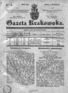 Gazeta Krakowska 1839, I, Nr 1