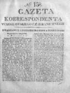 Gazeta Korrespondenta Warszawskiego i Zagranicznego 1825, Nr 158