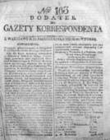 Gazeta Korrespondenta Warszawskiego i Zagranicznego 1825, Nr 163, dodatek