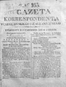 Gazeta Korrespondenta Warszawskiego i Zagranicznego 1825, Nr 165