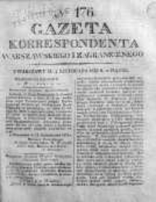 Gazeta Korrespondenta Warszawskiego i Zagranicznego 1825, Nr 176