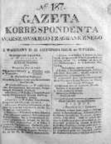 Gazeta Korrespondenta Warszawskiego i Zagranicznego 1825, Nr 187