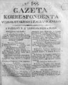 Gazeta Korrespondenta Warszawskiego i Zagranicznego 1825, Nr 188