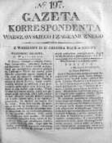 Gazeta Korrespondenta Warszawskiego i Zagranicznego 1825, Nr 197