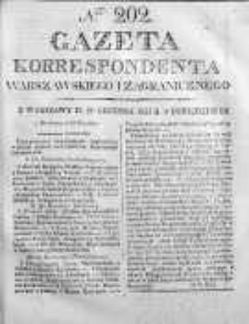 Gazeta Korrespondenta Warszawskiego i Zagranicznego 1825, Nr 202