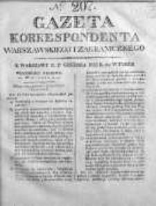 Gazeta Korrespondenta Warszawskiego i Zagranicznego 1825, Nr 207