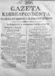 Gazeta Korrespondenta Warszawskiego i Zagranicznego 1825, Nr 208