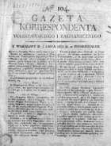 Gazeta Korrespondenta Warszawskiego i Zagranicznego 1822, Nr 104