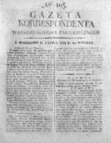 Gazeta Korrespondenta Warszawskiego i Zagranicznego 1822, Nr 105