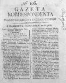 Gazeta Korrespondenta Warszawskiego i Zagranicznego 1822, Nr 106