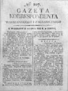 Gazeta Korrespondenta Warszawskiego i Zagranicznego 1822, Nr 107
