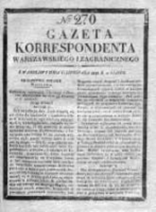Gazeta Korrespondenta Warszawskiego i Zagranicznego 1828, Nr 270