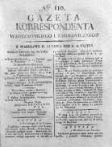 Gazeta Korrespondenta Warszawskiego i Zagranicznego 1822, Nr 110