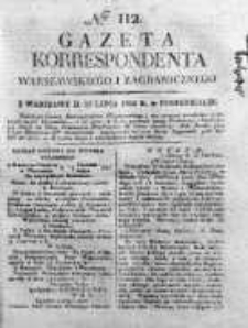Gazeta Korrespondenta Warszawskiego i Zagranicznego 1822, Nr 112