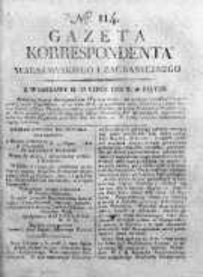 Gazeta Korrespondenta Warszawskiego i Zagranicznego 1822, Nr 114