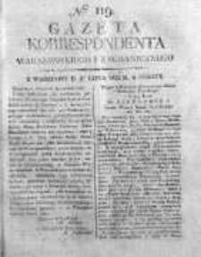 Gazeta Korrespondenta Warszawskiego i Zagranicznego 1822, Nr 119