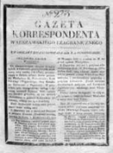 Gazeta Korrespondenta Warszawskiego i Zagranicznego 1828, Nr 273