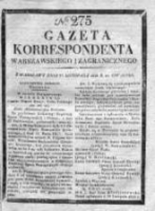 Gazeta Korrespondenta Warszawskiego i Zagranicznego 1828, Nr 275