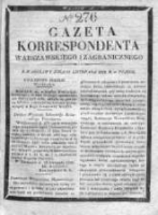 Gazeta Korrespondenta Warszawskiego i Zagranicznego 1828, Nr 276
