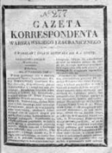 Gazeta Korrespondenta Warszawskiego i Zagranicznego 1828, Nr 277