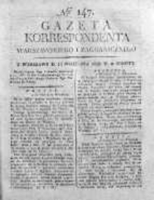 Gazeta Korrespondenta Warszawskiego i Zagranicznego 1822, Nr 147