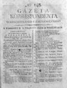 Gazeta Korrespondenta Warszawskiego i Zagranicznego 1822, Nr 148