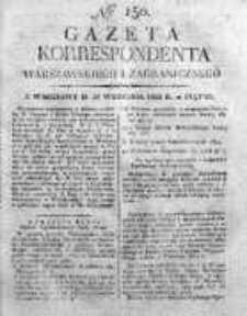 Gazeta Korrespondenta Warszawskiego i Zagranicznego 1822, Nr 150