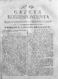 Gazeta Korrespondenta Warszawskiego i Zagranicznego 1822, Nr 151