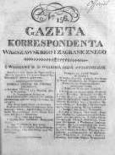 Gazeta Korrespondenta Warszawskiego i Zagranicznego 1822, Nr 156