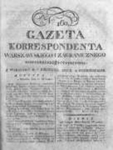 Gazeta Korrespondenta Warszawskiego i Zagranicznego 1822, Nr 160