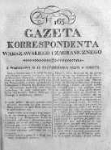 Gazeta Korrespondenta Warszawskiego i Zagranicznego 1822, Nr 163