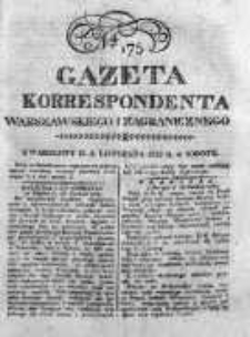 Gazeta Korrespondenta Warszawskiego i Zagranicznego 1822, Nr 175
